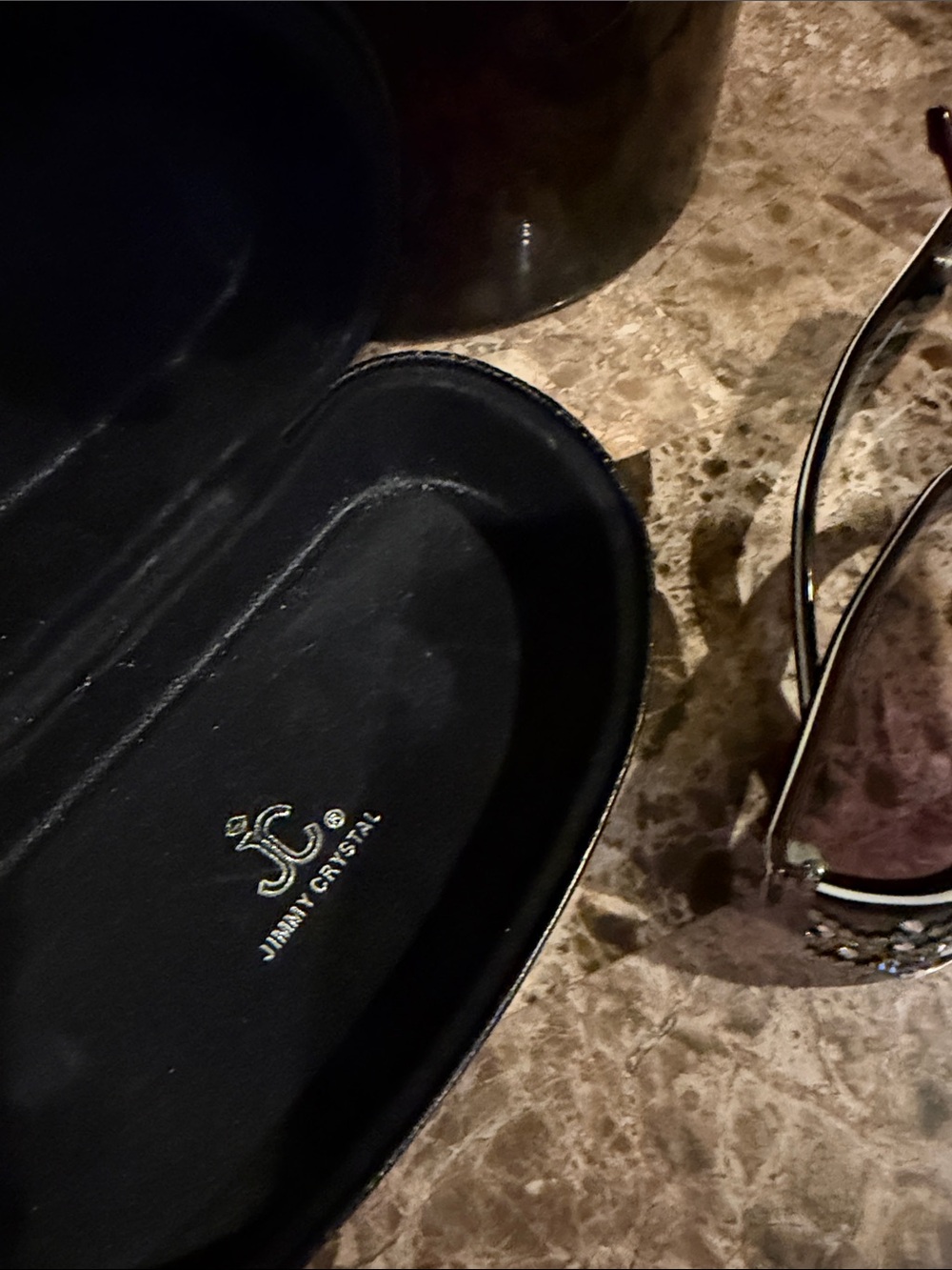 Black Swarovski Crystal-Trim Shield Sunglasses - Picture 9 of 14